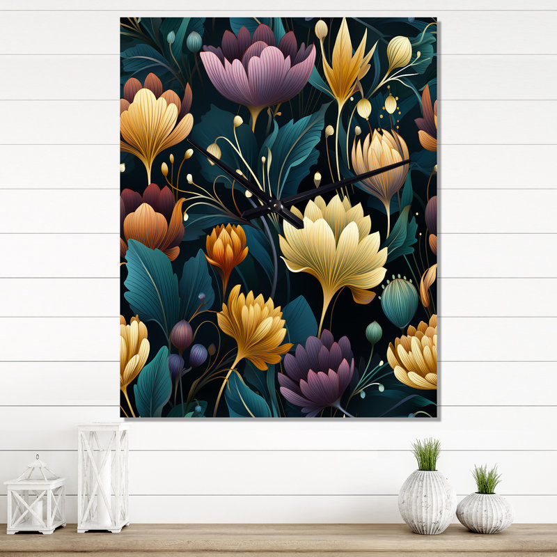 Jannemieke - Horloge murale florale, Petit