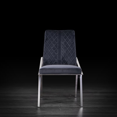 19'' H Velvet Upholstered Side Chair