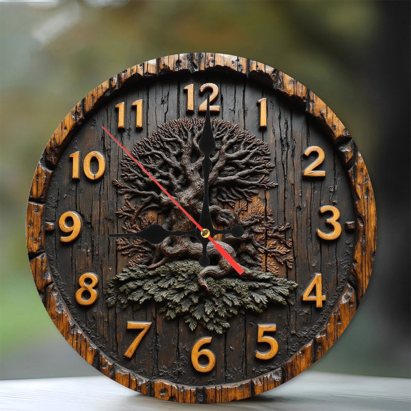 Horloge murale en bois