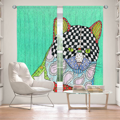 Paire de rideaux occultant en polyester Aavin
