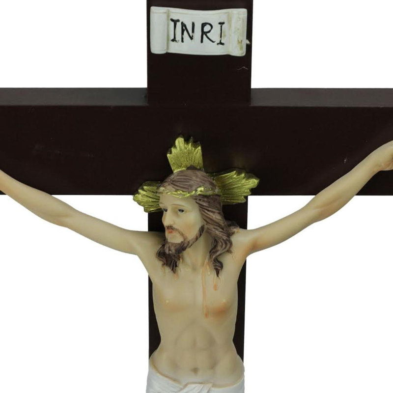 Décoration de table de Noël en forme de crucifix « INRI » à crucifix de Noël 14,5