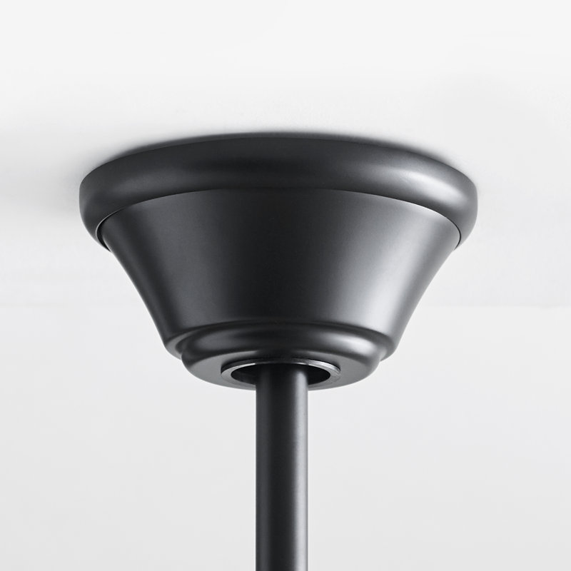 Maverick Downrod Ceiling Fan, Matte Black with Dark Walnut Blades, 52"