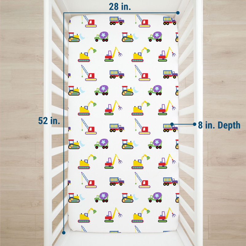 Drap 100% microfibre Wildkin Kids - Drap-housse doux et respirant - En construction
