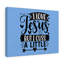 I Love Jesus Arrow Heart - Wrapped Canvas Print-1728301372