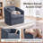 360-Degree Swivel Upholstered Armchair with Accent Pillow-367928025