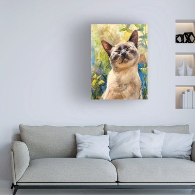 Bolog Doron David Siamese Cat Contemplative Calm Canvas Art