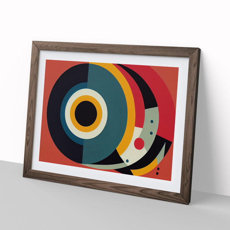 Boundless Abstract - Single Picture Frame Print, 46cm H x 64cm W x 2cm D, Walnut Framed