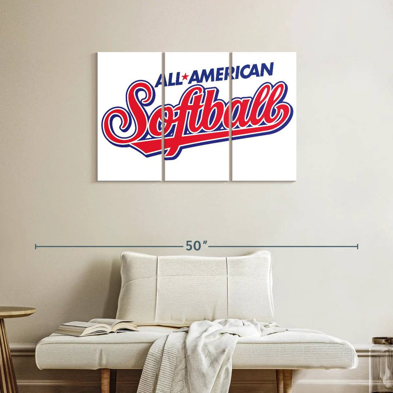 Plaque Kema American Softball, H 24 po x l 38 po