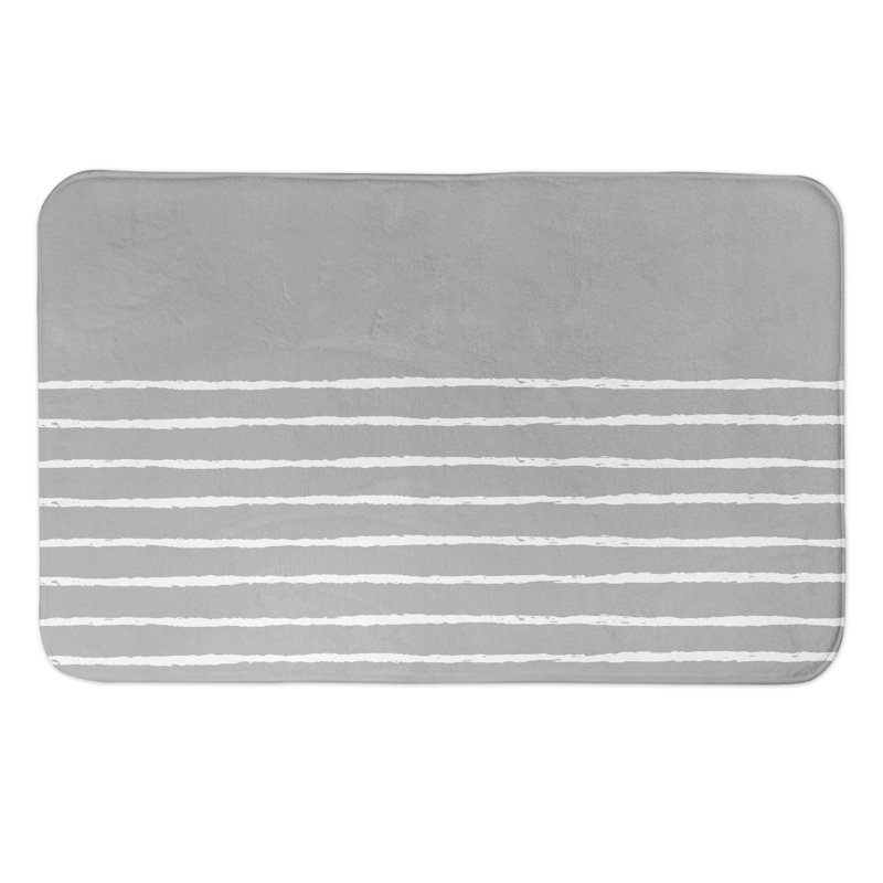 Tapis pour salle de bain Stasya, Gris