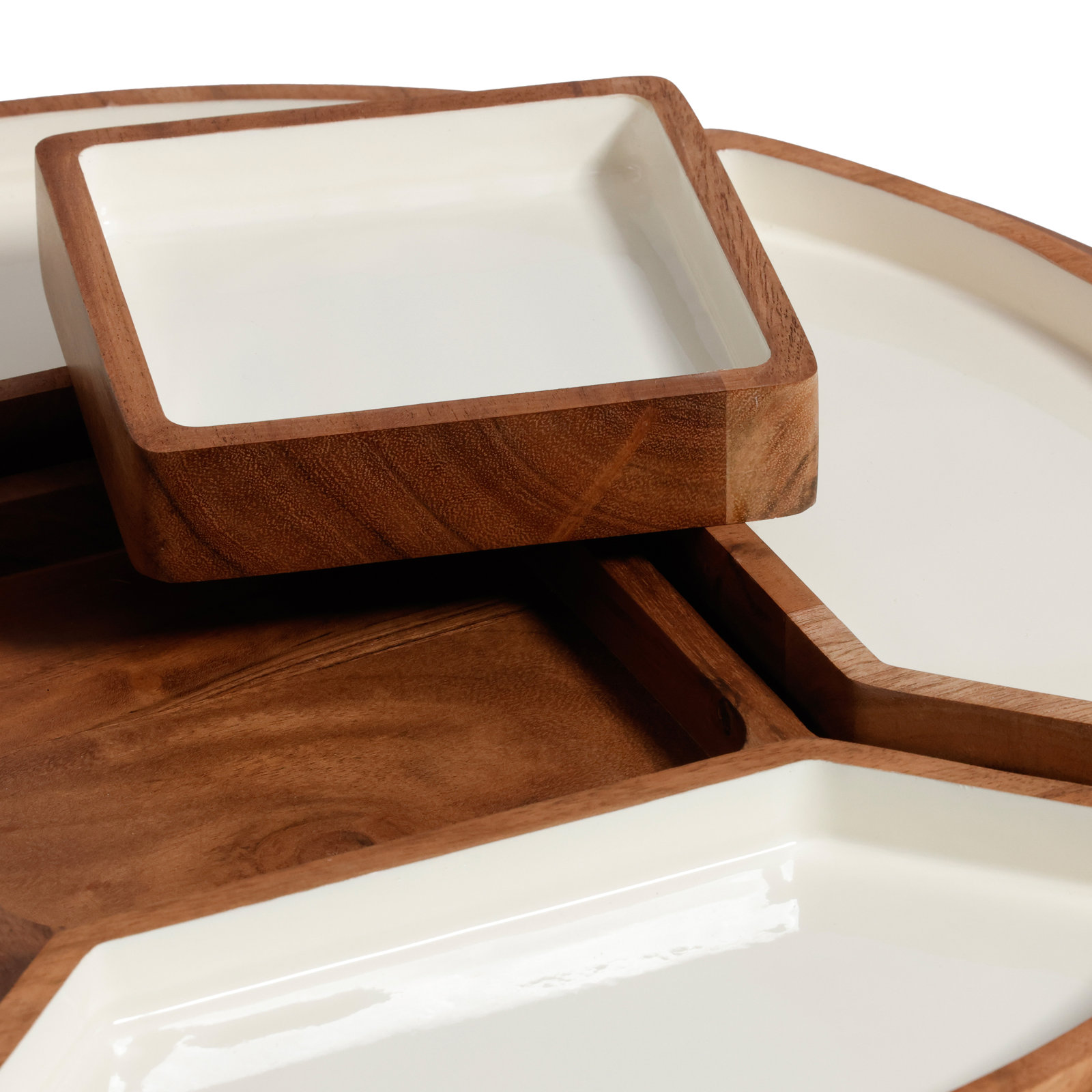 Acacia Wood Condiment Lazy Susan
