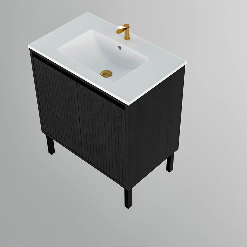 Meuble-lavabo 30 po sans lavabo, Matt Black