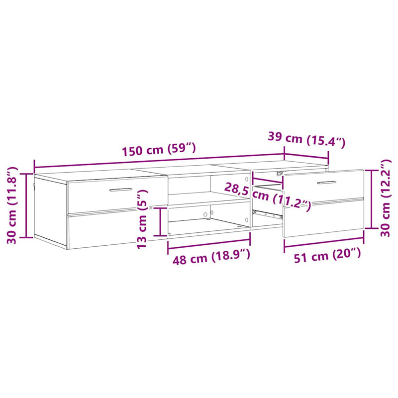 TV Stand for TVs up to 65", Black