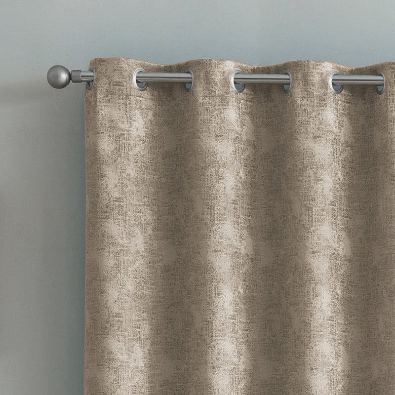 Panneau de rideau à œillets Rosalie, Taupe, L 55 po x L 90 po