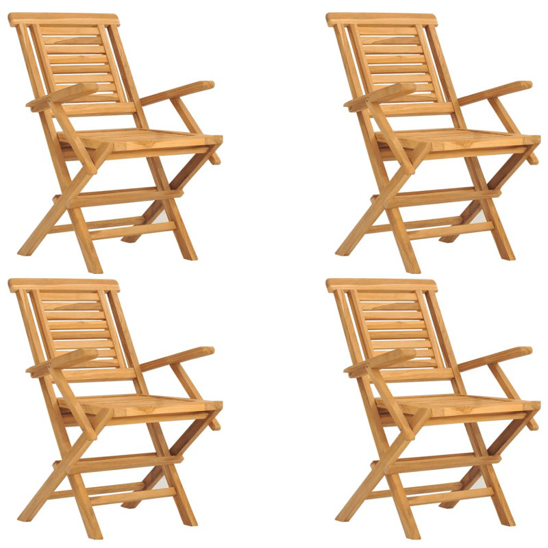 Chaise de terrasse pliante en teck Stephfan