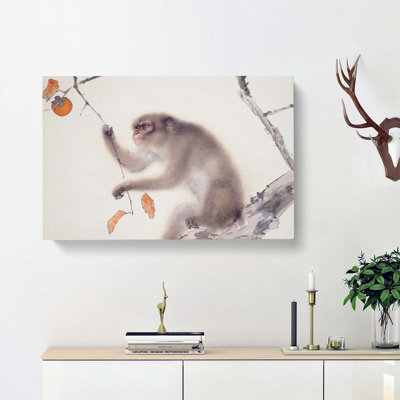 A Monkey by Kansetsu Hashimoto - Wrapped Canvas