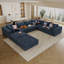 Canapé de 157,6 po Cloud, tissu en velours côtelé, sièges profonds, conception à deux couches, coussin amovible, sans assemblage, combinaison à faire soi-même pour le salon, la chambre à coucher, la salle de conférence, un appartement-958499149