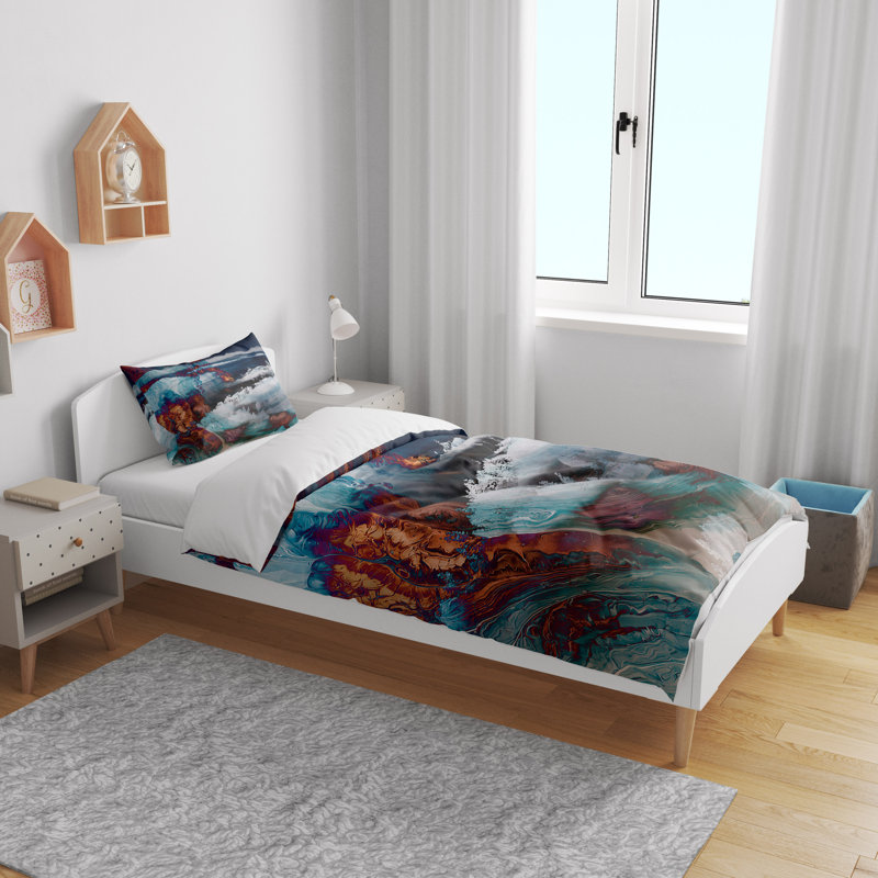 Abstract Duvet Cover, King Duvet Cover + 2 King Shams