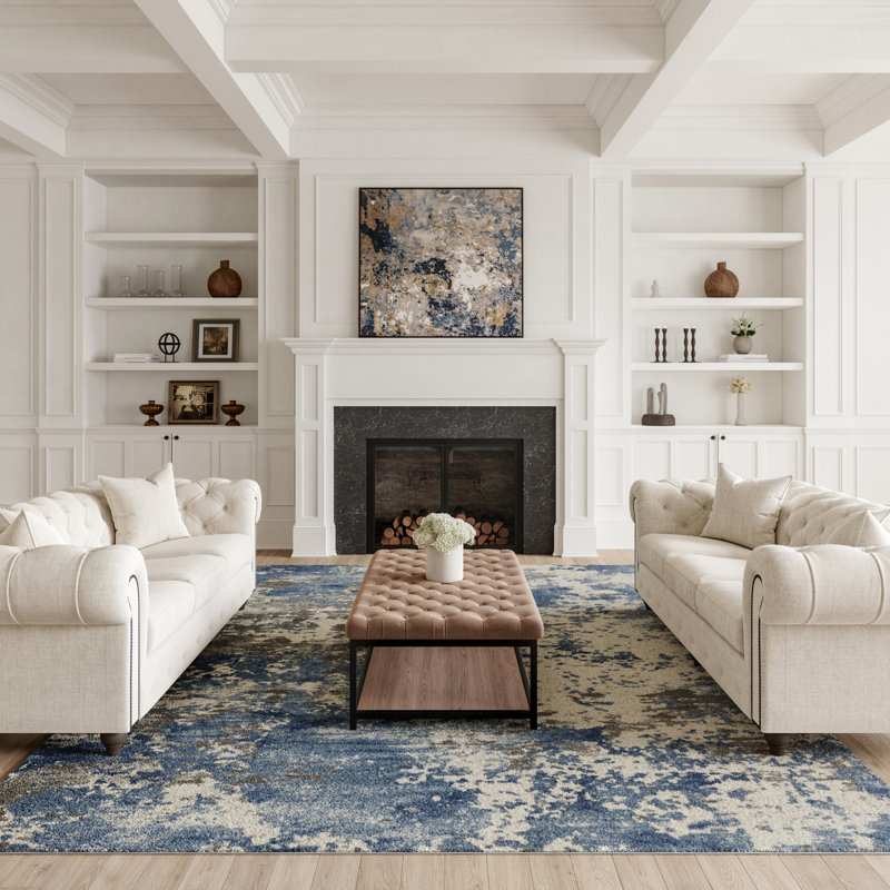Abstract Area Rug, Rectangle 7'10" x 10'6"