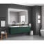Miroir de salle de bain 72 po x 48 po Brouillard, 3 options de couleur, gradation continue. Fixé au mur avec cadre en aluminium brossé doré et miroir de coiffeuse personnalisable à luminosité et lumières avant et arrière. Fixé,
