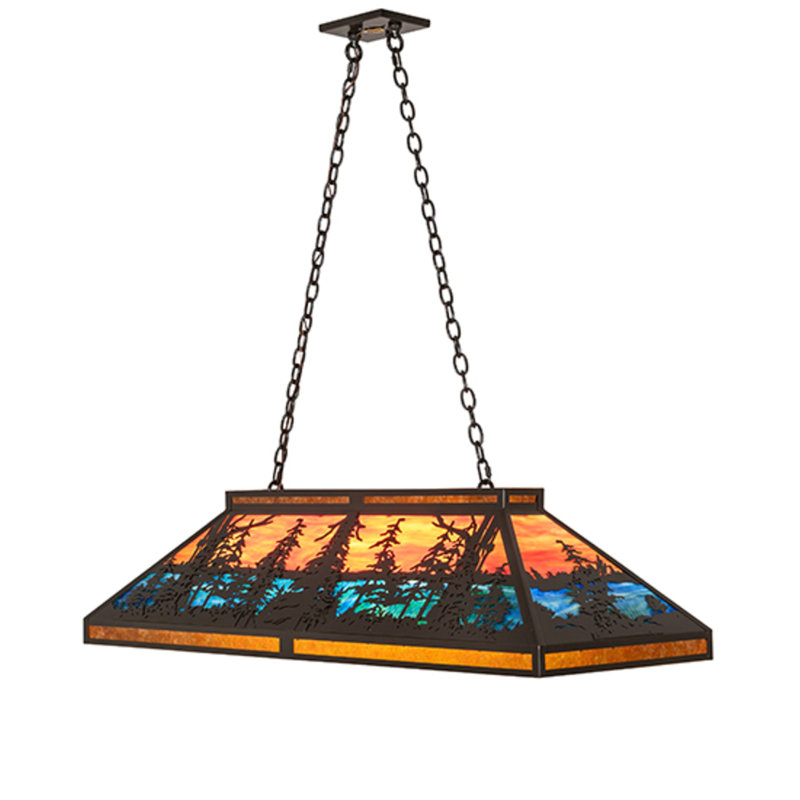 Luminaire suspendu pour table de billard en bronze 7 lumières Jalea