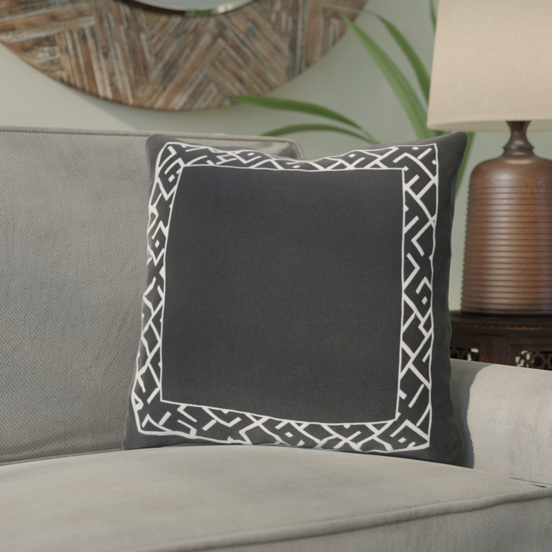 Ethiopia Rwanda Geometric Cotton Blend Throw Pillow, Terra Cotta/White, Pillow Cover Only - No Insert