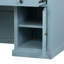 Bureau décontracté bleu avec 2 tiroirs et armoire de rangement en demi-cercle, 50 x 26 x 31-131108751