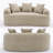 Boneless 65" Chenille Curved Sofa-91492611