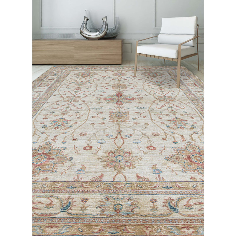Ziegler Hand-Knotted High-Quality Beige Area Rug