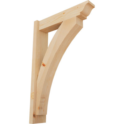 5 1/2"W x 22"D x 34"H Thorton Smooth Traditional Outlooker, Douglas Fir