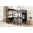 Metal Loft Bed With Wardrobe And L-Shaped Desk, Full Size Loft Bed With Storage Cubes And Shelves, Heavy Duty Loft Bed For Kids Teens Adults-251821315