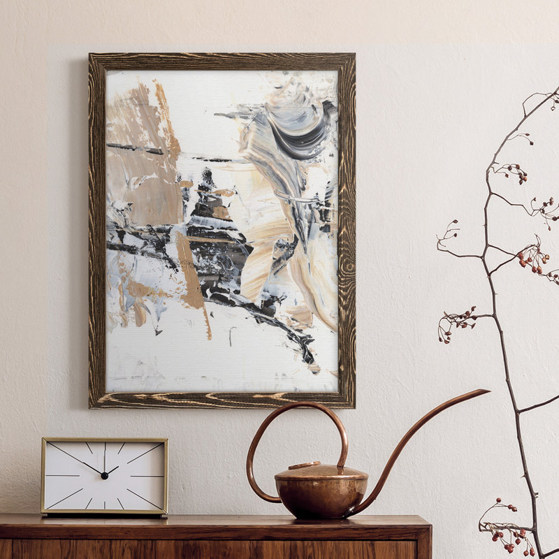 Toile encadrée de qualité supérieure Ruckus III - prête à être accrochée, H 20 po x l 17 po x P 1 po, Noyer