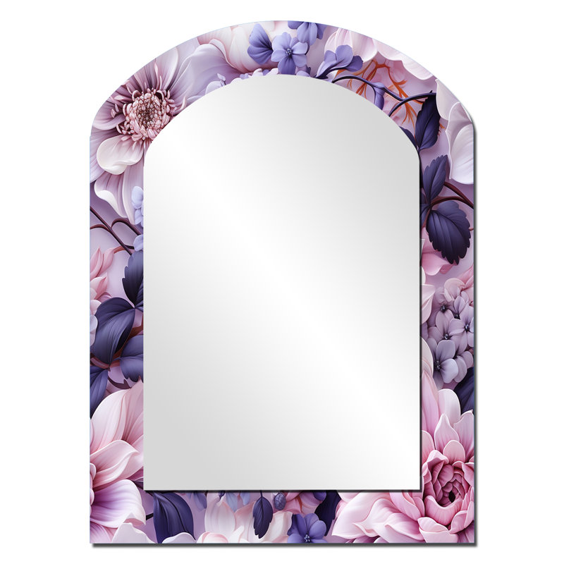 Motif victorien Roberval Ethereal Floral Delight - miroir mural asymétrique floral, miroir décoratif Cottage Arch