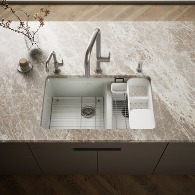 Riverby 33" undermount double-bowl workstation kitchen sink