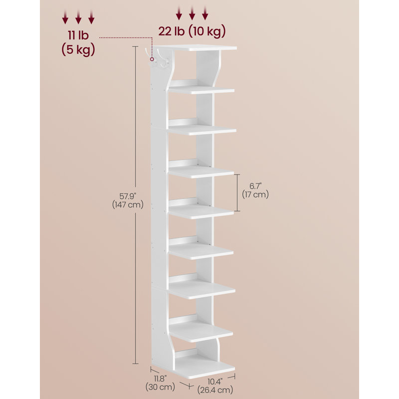 8 Pair Shoe Rack
