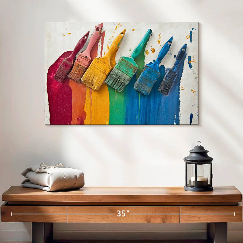 Senne Rainbow Paintbrush, 16" H x 24" W