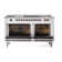 ILVE Nostalgie II Noblesse 60 in Dual Fuel Range 7 Burner, Griddle, Frenchtop