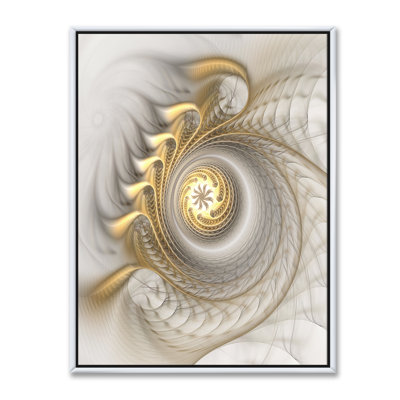«Glowing Fractal with Recursive Curves», reproduction d'impression sur toile