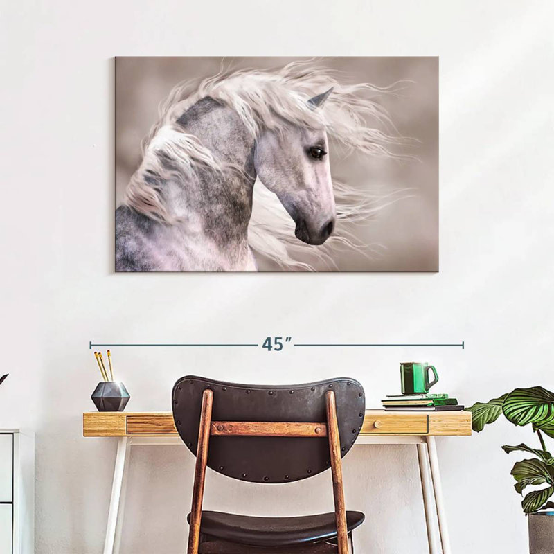 Cheval brun Brampt, H 26 po x l 39 po