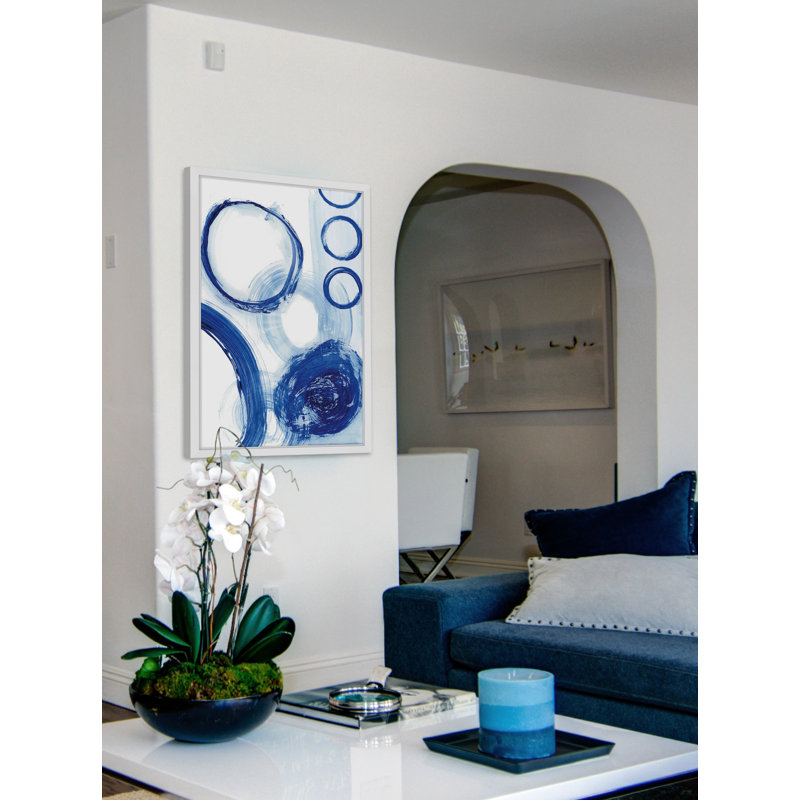 " Blue Circle Study III ", 45" H x 30" W