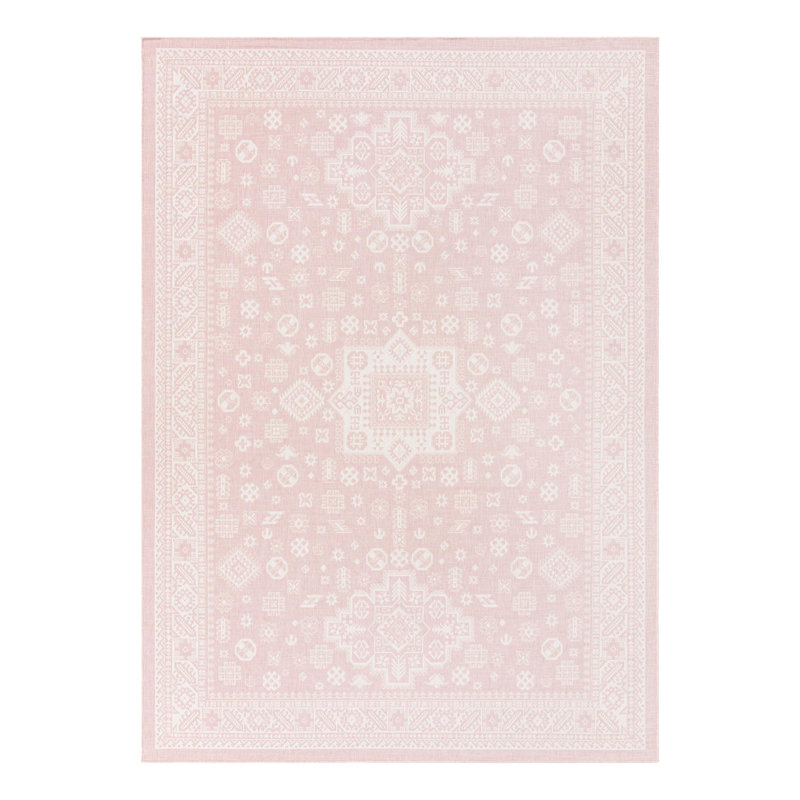 Tapis rose d'intérieur / extérieur Danera, Rectangle de 10 pi x 14 pi
