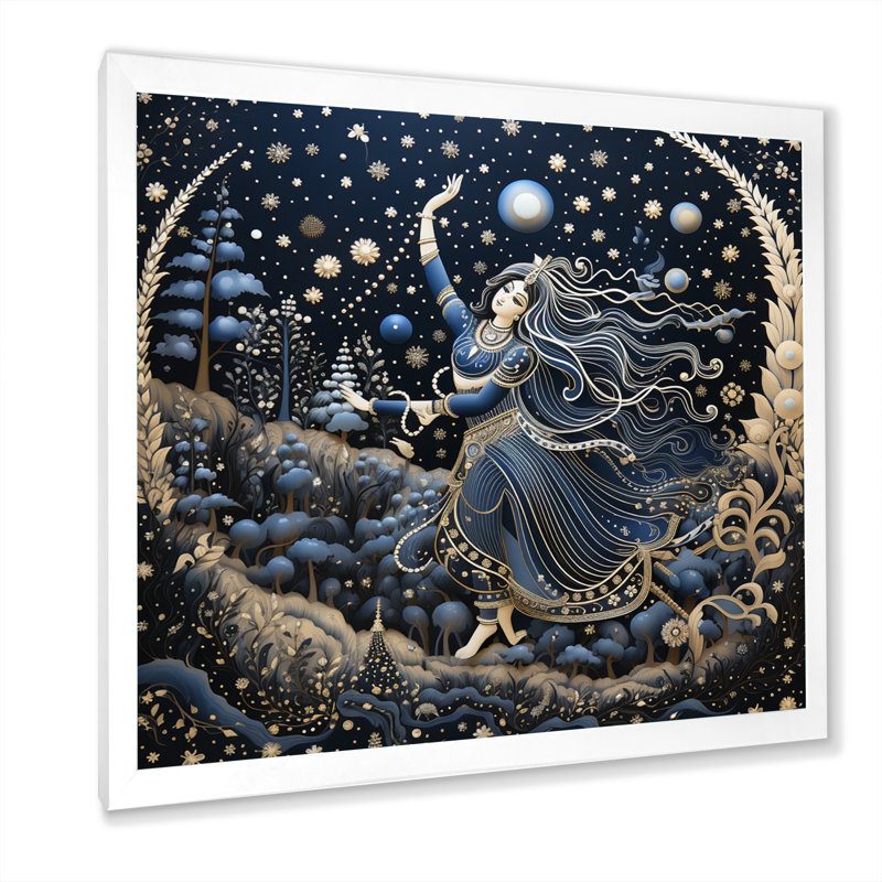 Hinduisim Cosmic Dance I - impression, H 16 po x l 16 po x P 1 po, Cadre photo blanc