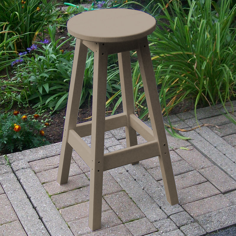Tabouret de bar Nettie, Bois patiné