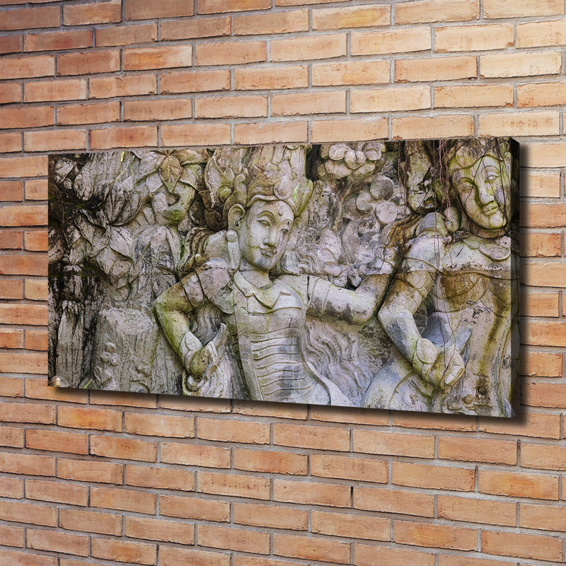A Stone Sculpture - Wrapped Canvas Print