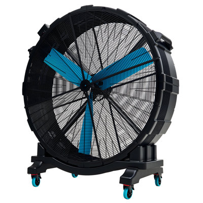 72 Inch Industrial Drum Fan, 1100W Plastic High Velocity Floor Fan with Wheels and Stepless Variable Speed, Air Flow 32,950 CFM, Ideal for Commercial, Garage, Warehouse, Workshop, Factory