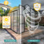 Serre de plain-pied pour l'extérieur, évent réglable et porte à charnière verrouillable, panneau en polycarbonate anti-UV de 4 mm avec structure en aluminium antirouille pour patio
