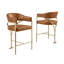 Leathaire Barstool With Matte Chrome Frame-1403162736