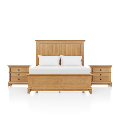 Ensemble de chambre à coucher 3 pièces avec tables de chevet Earleene
