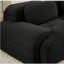 Canapé 2 places en tissu velours côtelé de luxe modulaire multi-combinaison de conception anti-dérapante chaise longue accoudoirs courbés soutien ergonomique éponge à haute résilience pour les chambres à coucher, noir-136477368