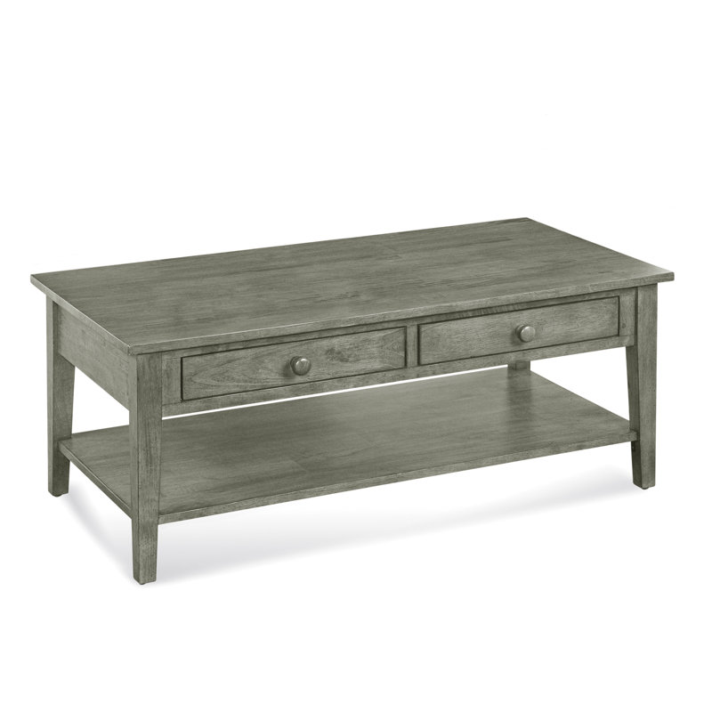 East Hampton Solid Wood Coffee Table, Greystone
