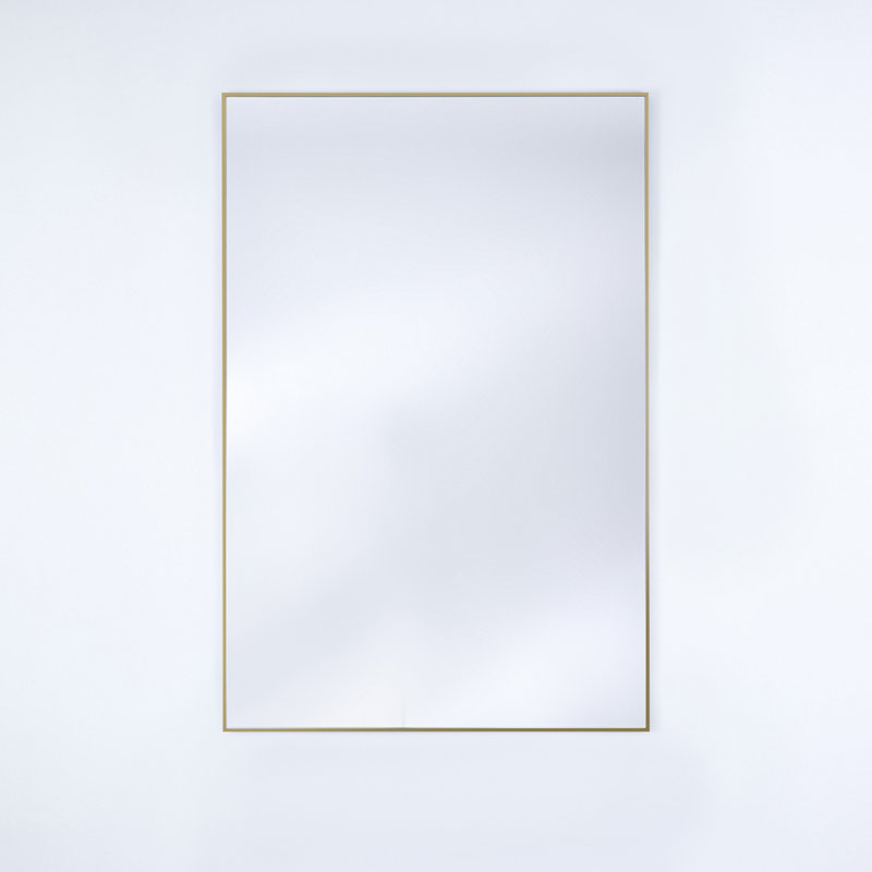 Avienne Metal Flat Wall Mirror, Gold